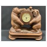 Signed Bob Timberlake Sligh Bear Clock Sculpture