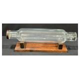 1930s Apple Pie Ridge Vinegar Glass Rolling Pin