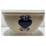 Rowe Pottery Works Style Stoneware Heart Bowl