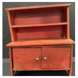 Primitive Wooden Doll Furniture China Hutch