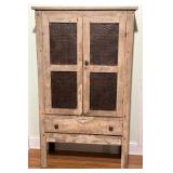 Antique Punch Tin Pie Safe