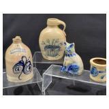 Vintage Salt Glaze Stoneware Pottery Pieces, Jugs