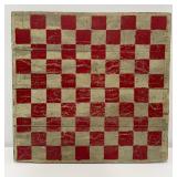 Vintage Folk Art Painted Checker