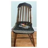 Hand Painted NC Flying Angel Flag Chair