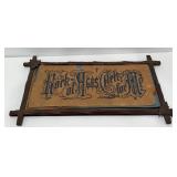 Antique Rock Of Ages Needlepoint With Carved Frame