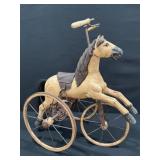 Antique Wooden Horse Tricycle, Read