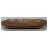 Antique Primitive 38"Hand-Carved Wooden Dough Bowl