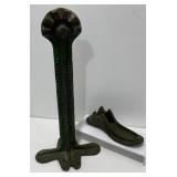 Antique Enterprise Cast Iron Cobbler Stand Set