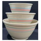 Vintage McCoy Pottery Pink & Blue Mixing Bowls