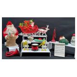 Vintage Christmas Decor, Plastic Santa Sleigh,More