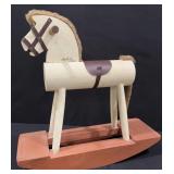 Wooden Rocking Horse Signed by Bob Timberlake