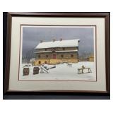 Bob Timberlake Signed LE Salem Snow Framed Print