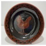 Vintage CM Foltz Pottery 1991 Chicken-Design Plate