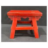 Primitive Hand Crafted Wooden Footstool