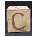 Wooden Alphabet Block Signed by Bob Timberlake