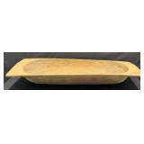 Primitive 41.5" Hand-Carved Wooden Dough Bowl