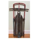 Vintage Rustic Wooden & Metal Sled