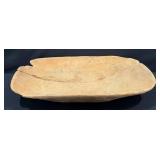 Antique Hand-Carved Rustic Wooden Dough Bowl