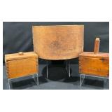 Antique Butter Molds, Grain Measuring Container