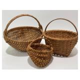 Antique Hand Woven Butt Basket & More
