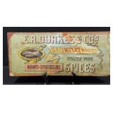 E.R. Durkee & Co. Gauntlet Brand Spice Box Sign