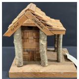 Signed Bob Timberlake For Rent Log Cabin Birdhouse