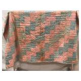 Antique Hand-Stitched 9 Patch Patchwork Quilt