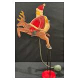 Signed Bob Timberlake Santa & Rudolph Balance Toy