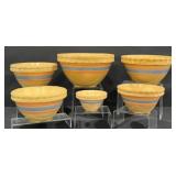 Antique McCoy Yellow Ware Mixing Bowls