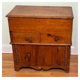 Wood Dry Sink with Drawer and Cabinet Doors