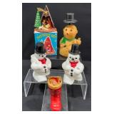 Vintage Christmas Celluloid Figurines, Nativity