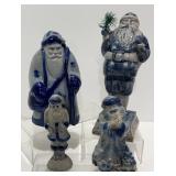 Edreth Pottery Salt Glazed Santa Figurines