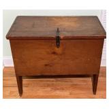 Wooden Storage Chest with Hinged Lid