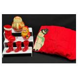 Vintage Roll Poly Santa