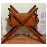 Antique Wooden Barrel Butter Churn on Stand