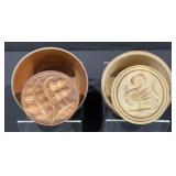 Antique Primitive Swan, Acorn & Leaves Butter Mold