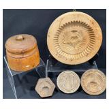 Antique Primitive Wooden Butter Stamps