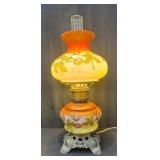 Hand Painted Gone with the Wind Hurricane Lamp