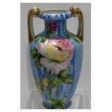 Antique Hand-Painted Nippon Vase Floral Design