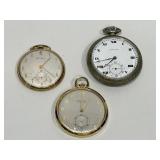 Hamilton and Bulova Pocket Watch Trio
