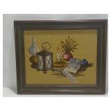 Framed Needlepoint Still Life Artwork