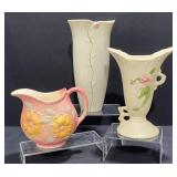 Hull Sunglow Creamer, Hull Vase & Lenox Vase