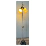 Antique Brass & Scalloped Glass Shades