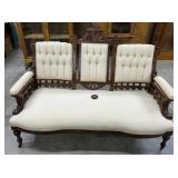 Victorian-Style Upholstered Sofa