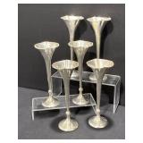 Silver-Plated Trumpet Bud Vases