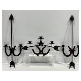 Horseshoe and Arrow Centerpiece & Wall Sconces