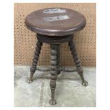Piano Stool With Claw Feet