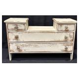 Distressed White Finish Doll Clothes Dresser