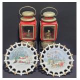 Lanterns & Yuletide Decorative Plates