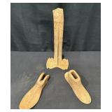 Cast Iron Cobbler Shoe Forms and Stand